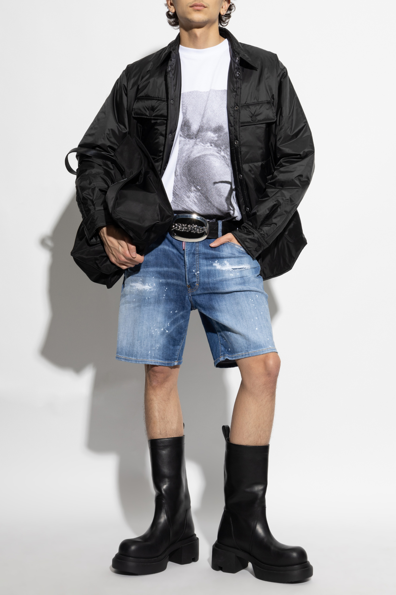 Niebieski Jeansowe szorty `Marine` Dsquared2 - Vitkac Polska Niebieski Jeansowe szorty `Marine` Dsquared2 - Vitkac Polska